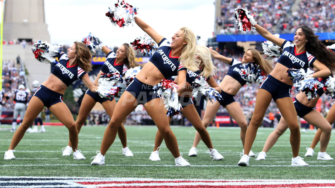 Cheerleaders Perform During Patriots - Texans Preseason Game