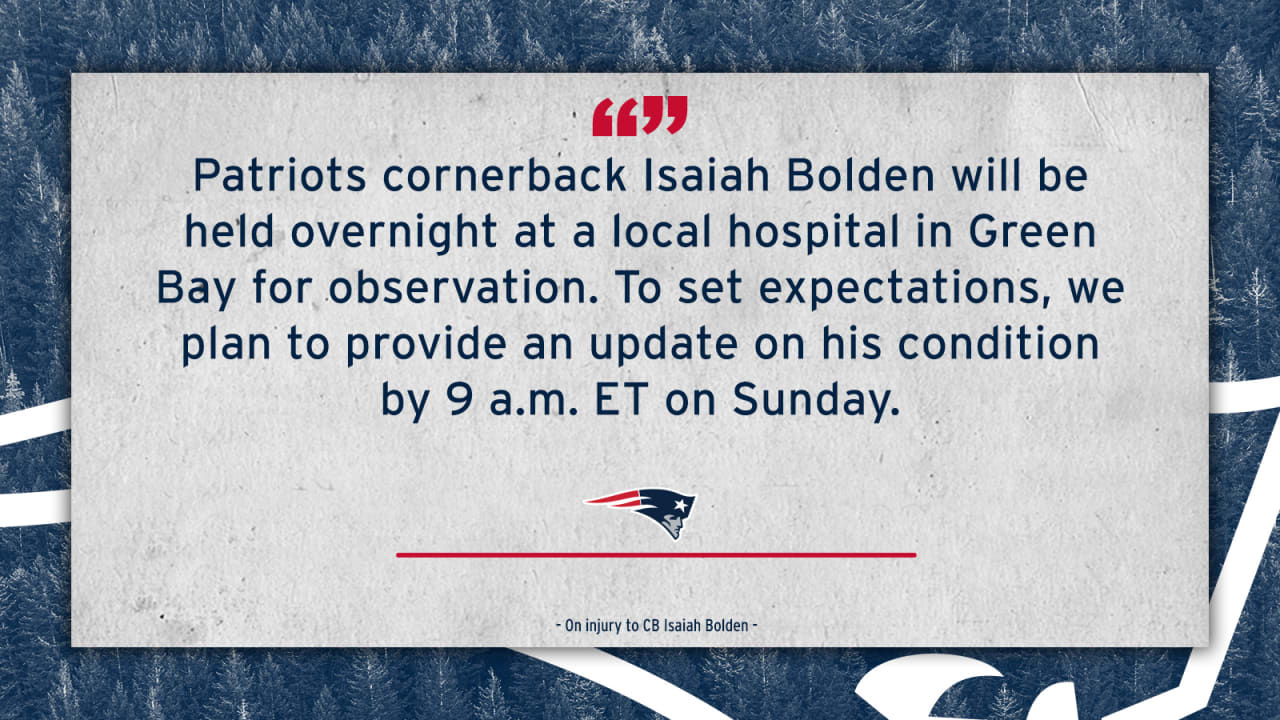Statement from New England Patriots on Isaiah Bolden
