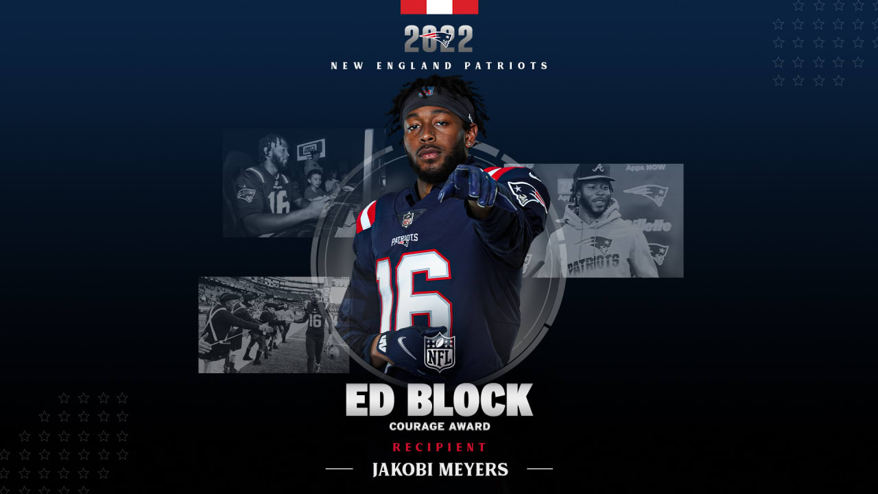 New England Patriots Wide Receiver Jakobi Meyers Named 2022 Ed Block Courage Award Recipient