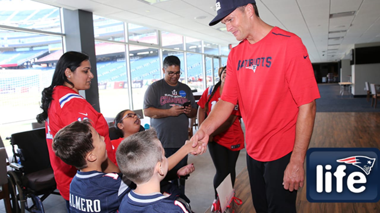 Tom Brady is enjoying family time and training his son to be the next Gronk