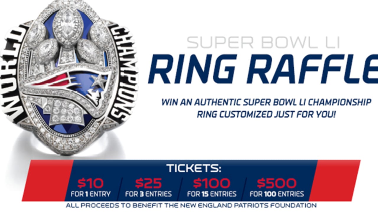 Patriots Foundation to raffle off Super Bowl LIII championship ring