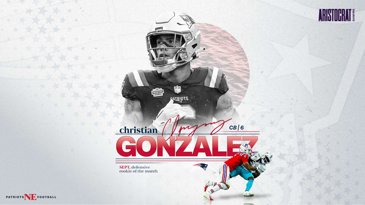 Christian Gonzalez Named Defensive Rookie of the Month for September