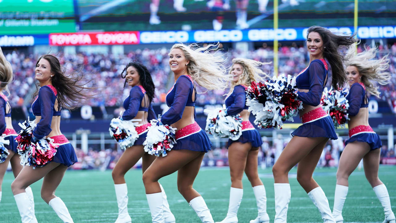 Cheerleaders Perform During Patriots - Texans Preseason Game