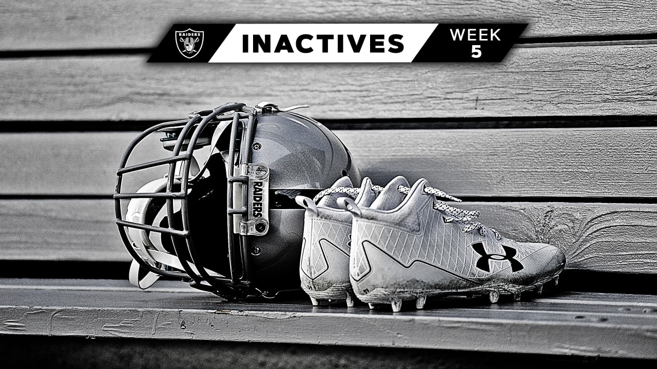 Raiders RB among inactives against Bears on Sunday