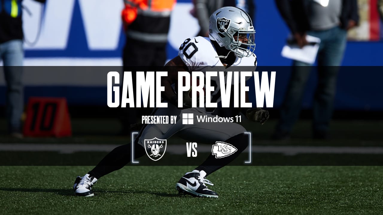 Game Preview Raiders gear up for Sunday primetime matchup vs. Chiefs