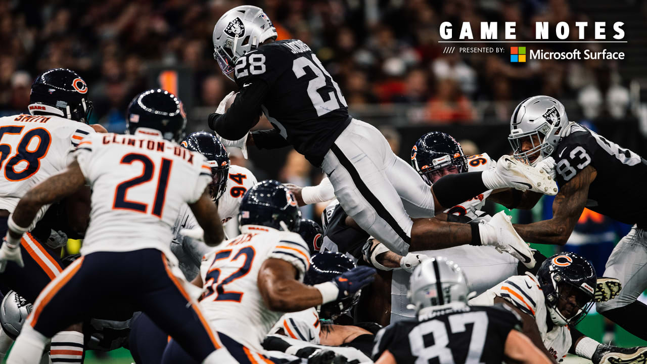 Game Notes: Oakland Raiders 24, Chicago Bears 21