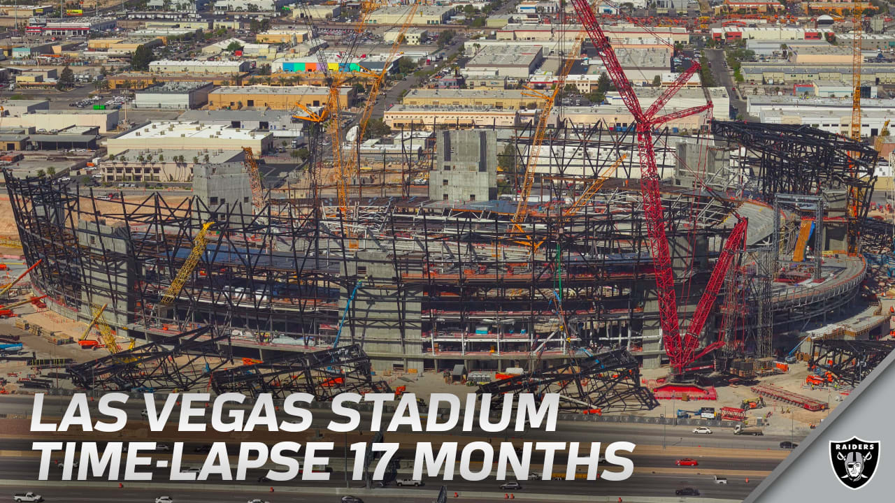 Las Vegas Raiders stadium roof construction months behind schedule