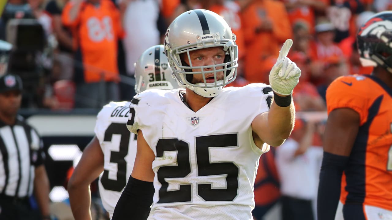 Las Vegas Raiders free safety Erik Harris #25 walks off the field after the  34-24 Raiders win against the New Orleans Saints after an NFL football  game, Monday, Sept. 21, 2020, in