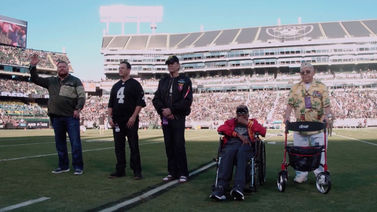Raiders honor veterans for Salute to Service game vs. Bengals