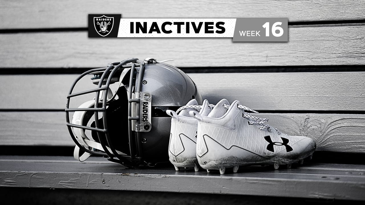 Las Vegas Raiders Week 16 Inactives vs. Denver Broncos