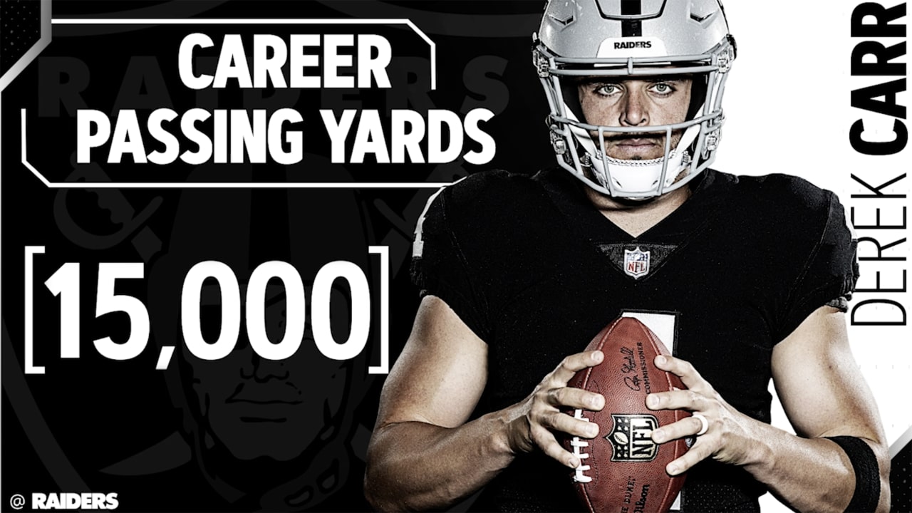 Derek Carr surpasses 15,000 career passing yards