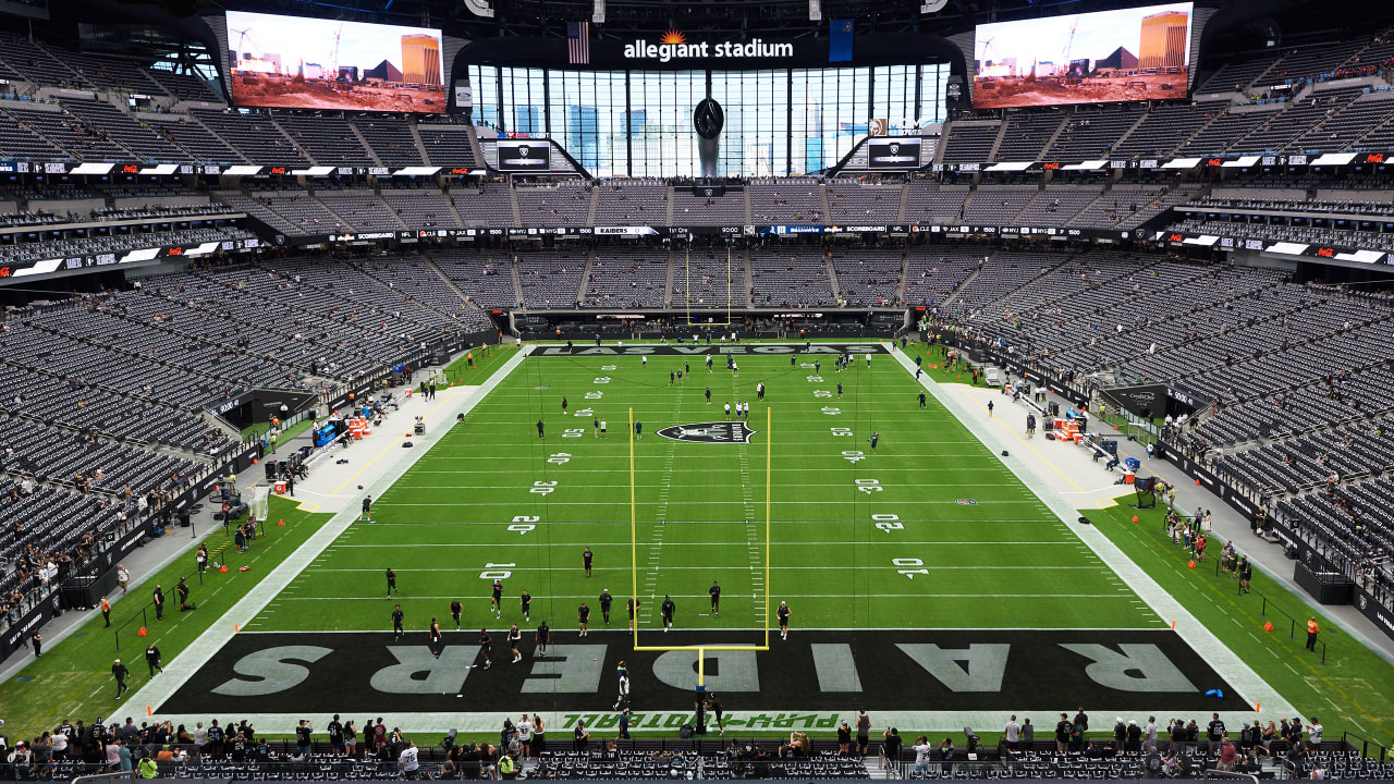 Watch: Allegiant Stadium prepares for Raiders' preseason opener with fans