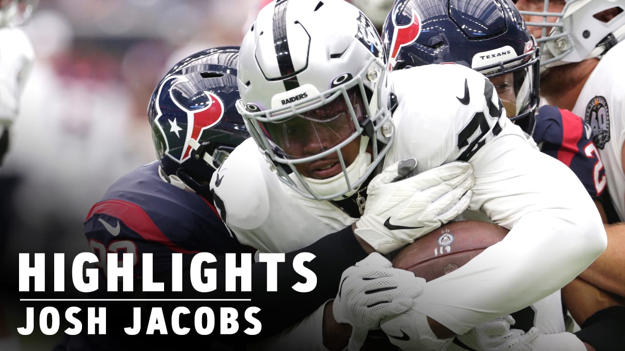 Josh Jacobs' Best Plays From Hat-Trick Performance vs. Texans, Week 7, Raiders