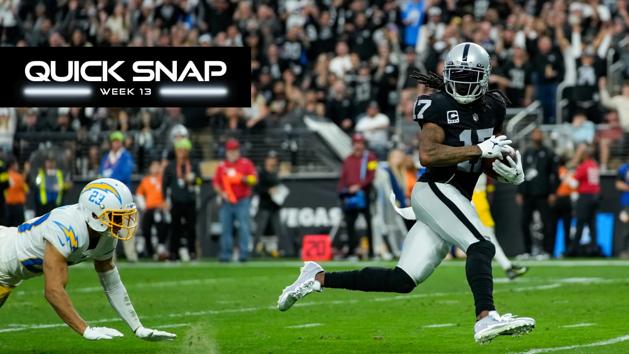 Las Vegas Raiders safety Duron Harmon (30) celebrates a missed field goal  by the Los Angeles Chargers during the second half of an NFL football game,  Sunday, Dec. 4, 2022, in Las