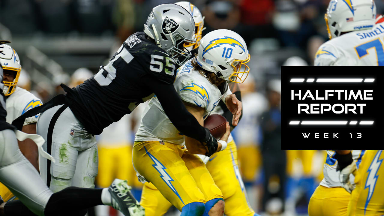 Halftime Report: Raiders fall behind early against the Chargers