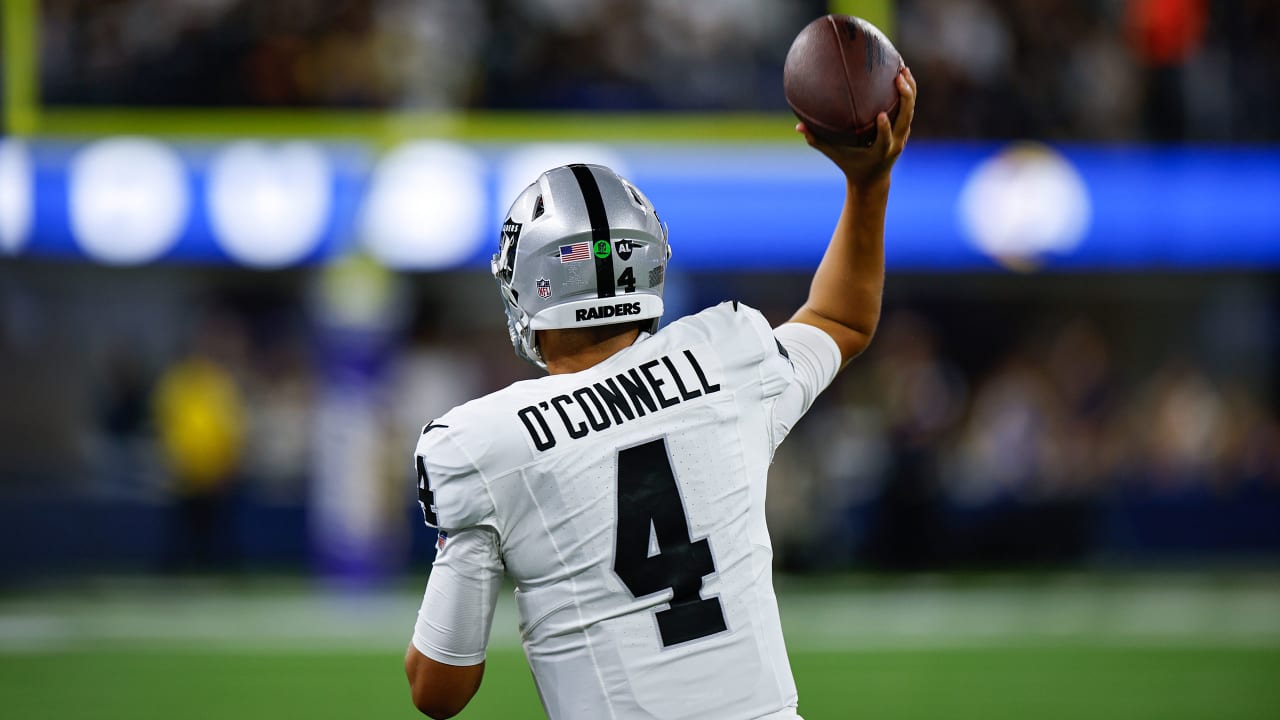 Rookie quarterback Aidan O'Connell's top throws from his second preseason  game | 2023 Preseason Week 2 Highlights vs. Rams