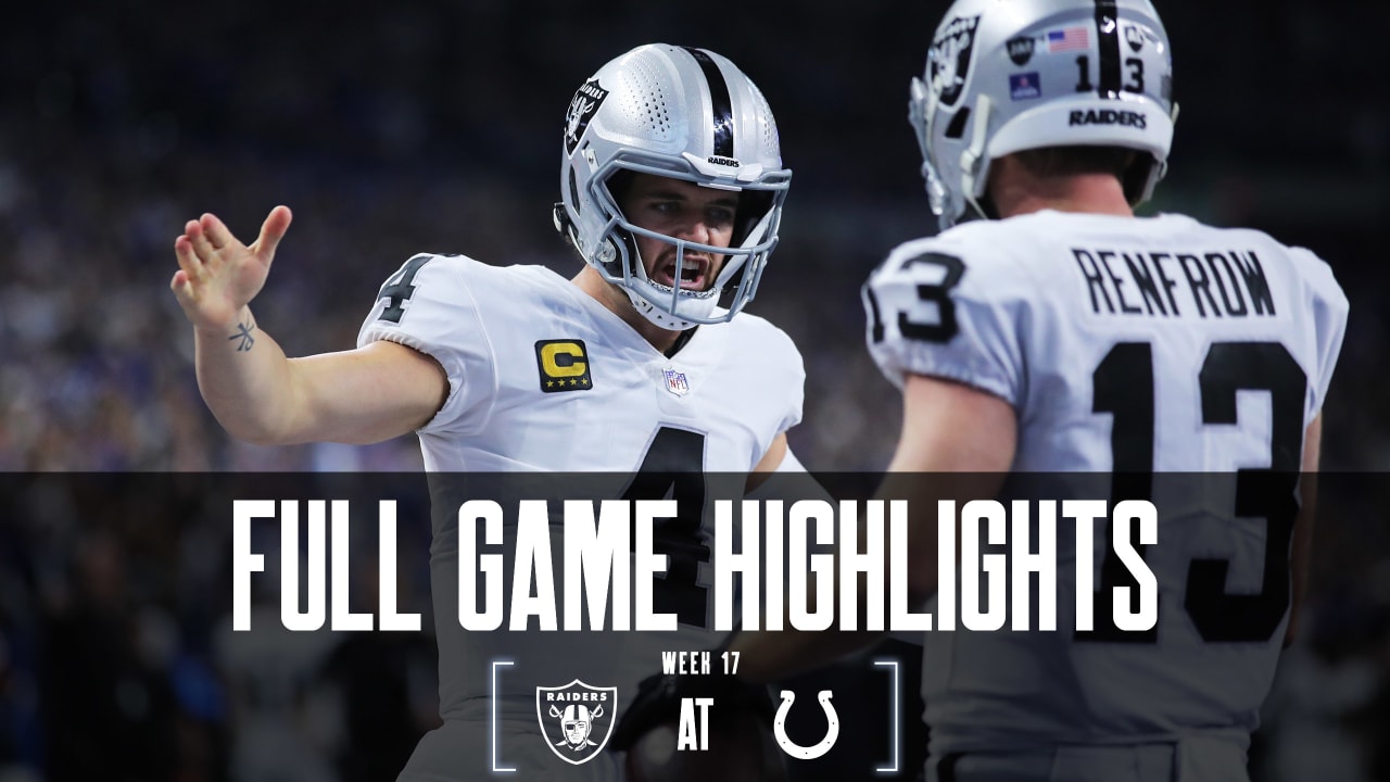 Full game highlights - Raiders vs. Colts - Week 17