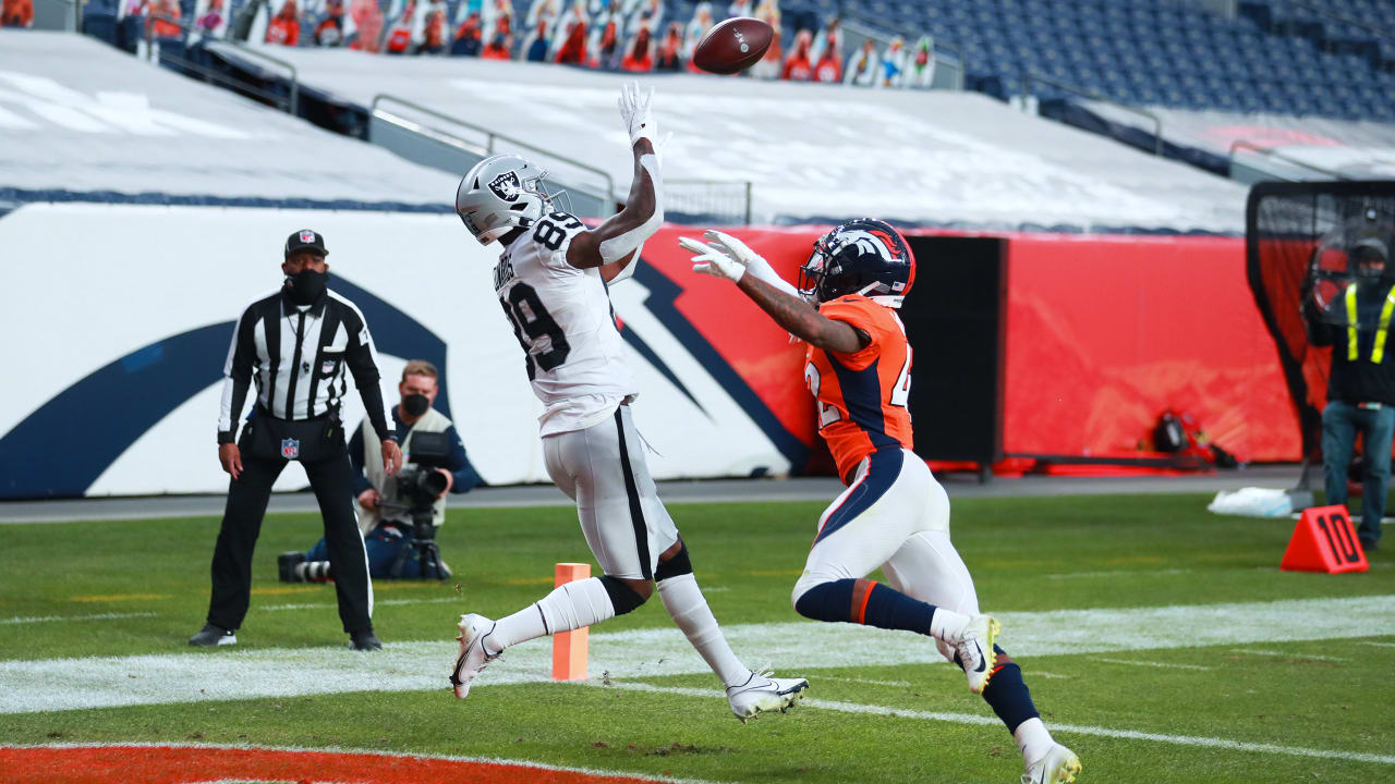 Las Vegas Raiders' rookie WR Bryan Edwards scores touchdown