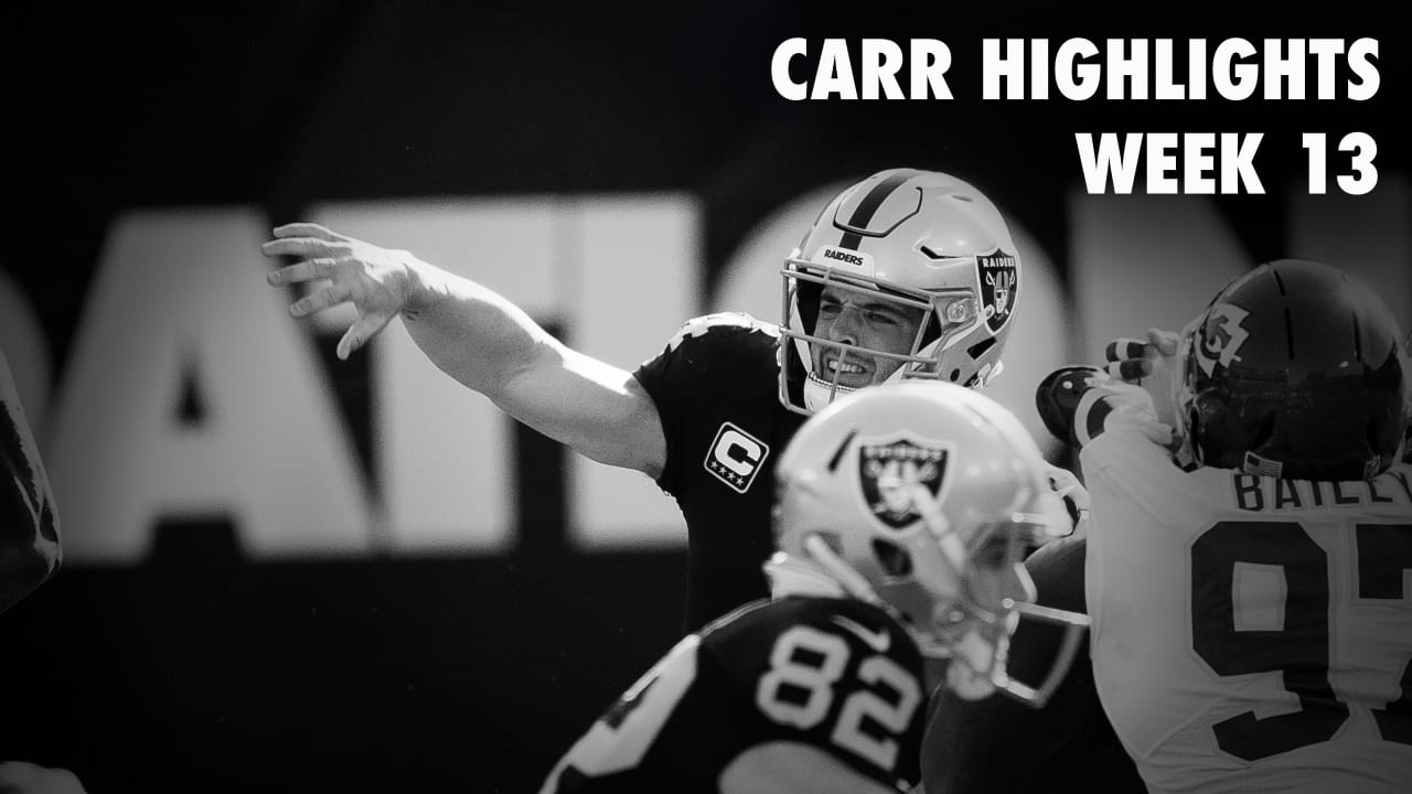 Derek Carr's best throws Week 13 vs. Chiefs