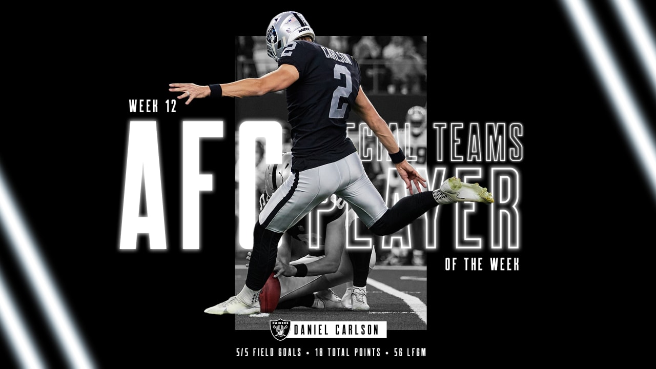 Raiders' news: Daniel Carlson wins AFC special teams Player of the Week -  Silver And Black Pride