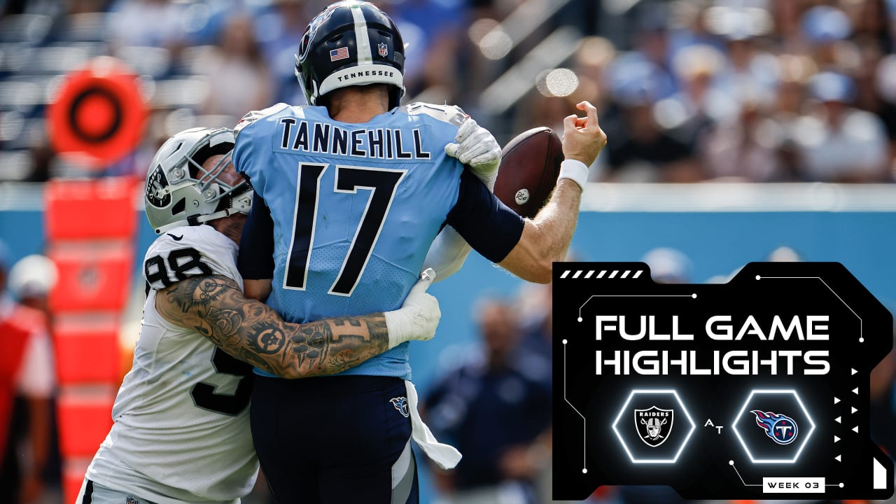 NFL Week 3 Game Recap: Tennessee Titans 24, Las Vegas Raiders 22, NFL  News, Rankings and Statistics