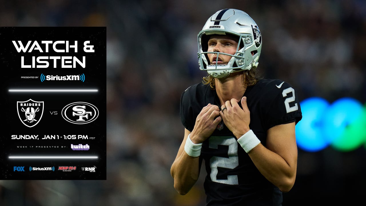 What time is the Raiders vs. 49ers game tonight? Channel