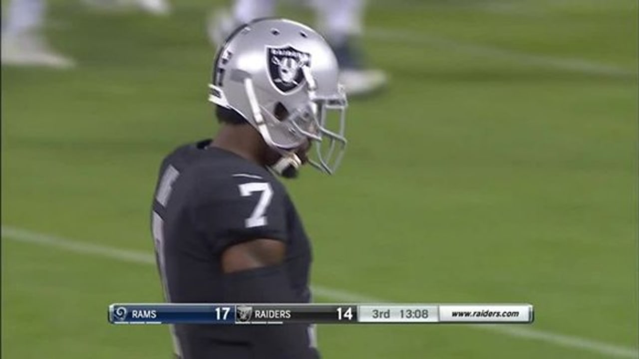 WATCH: Raiders punter Marquette King kicks football through