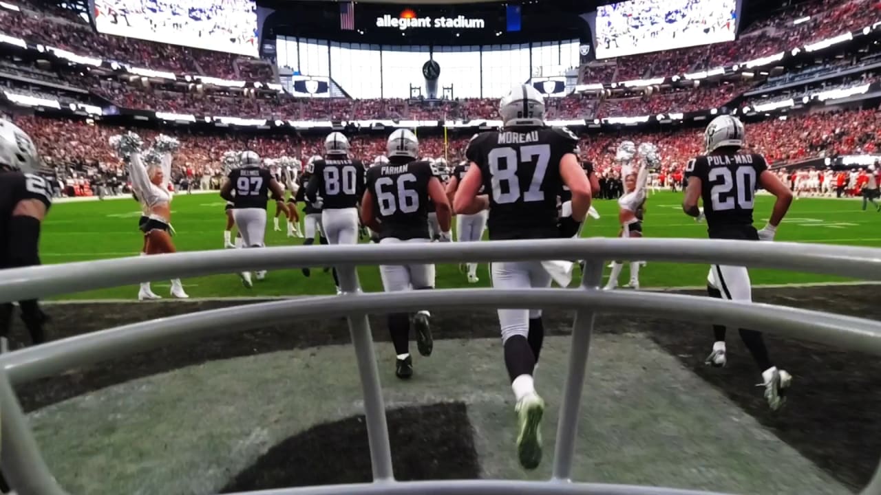What does a Raider see pregame? Go behind the facemask Helmet Cam