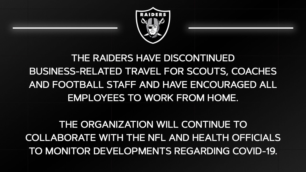 Raiders receive no additional COVID-19 positives