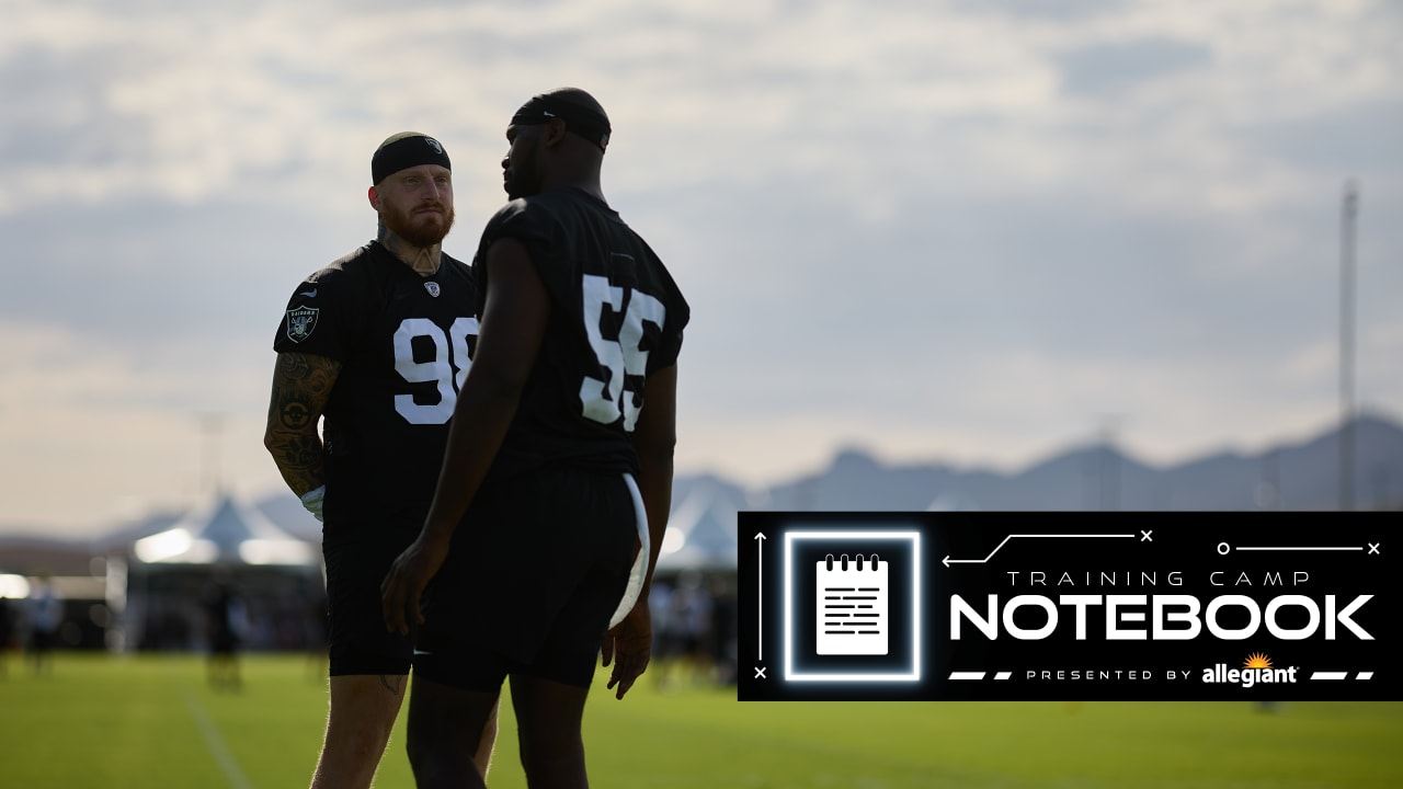 Training Camp Notebook 8/18: The Raiders defense brought the juice to ...