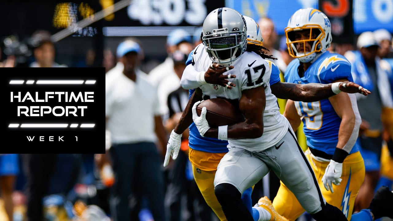 Las Vegas Raiders defensive tackle Bilal Nichols (91) reacts after a  touchdown against the Los Angeles Chargers during the first half of an NFL  football game, Sunday, Dec. 4, 2022, in Las