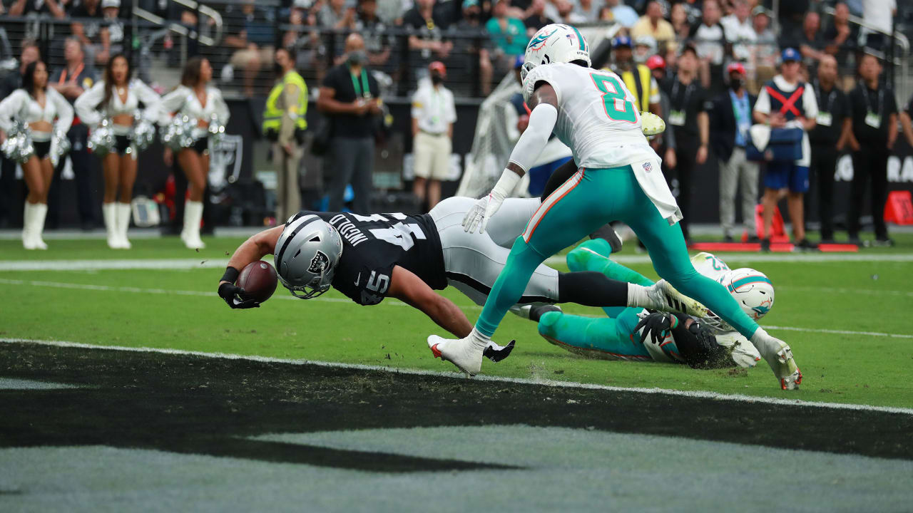 Miami Dolphins fullback Alec Ingold catches a pass during the