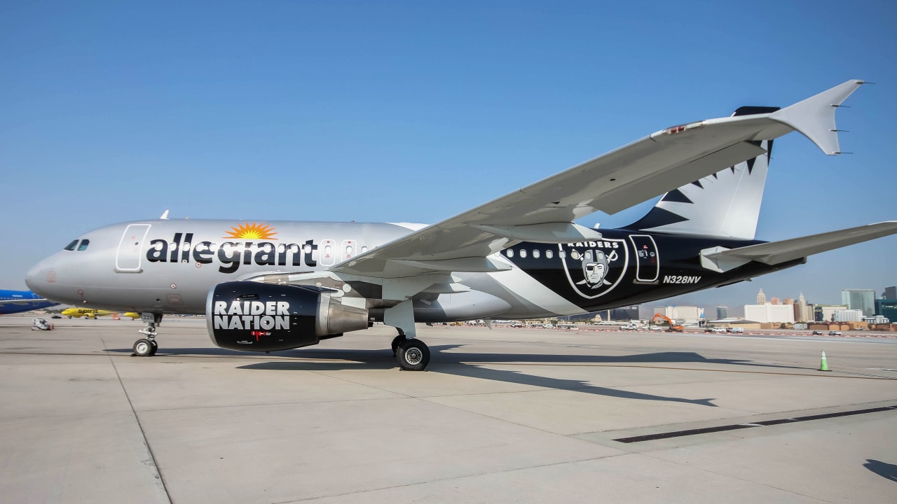 Check out the new Raiders-themed airplane taking flight for