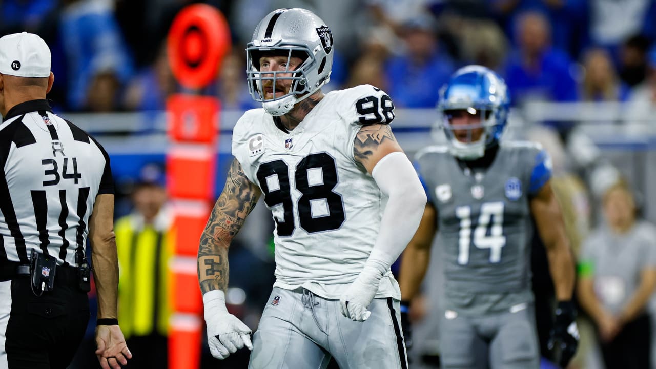 Raiders 2023 Week 8 Highlights vs. Lions | Maxx Crosby's 6-yard tackle