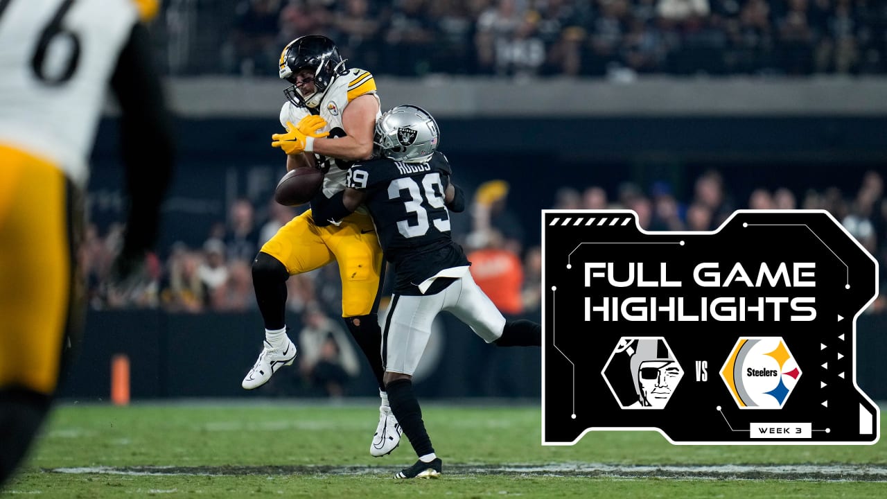 Raiders 2023 Week 3 Highlights vs. Steelers, Full game highlights from the  Raiders' Week 3 game against the Pittsburgh Steelers