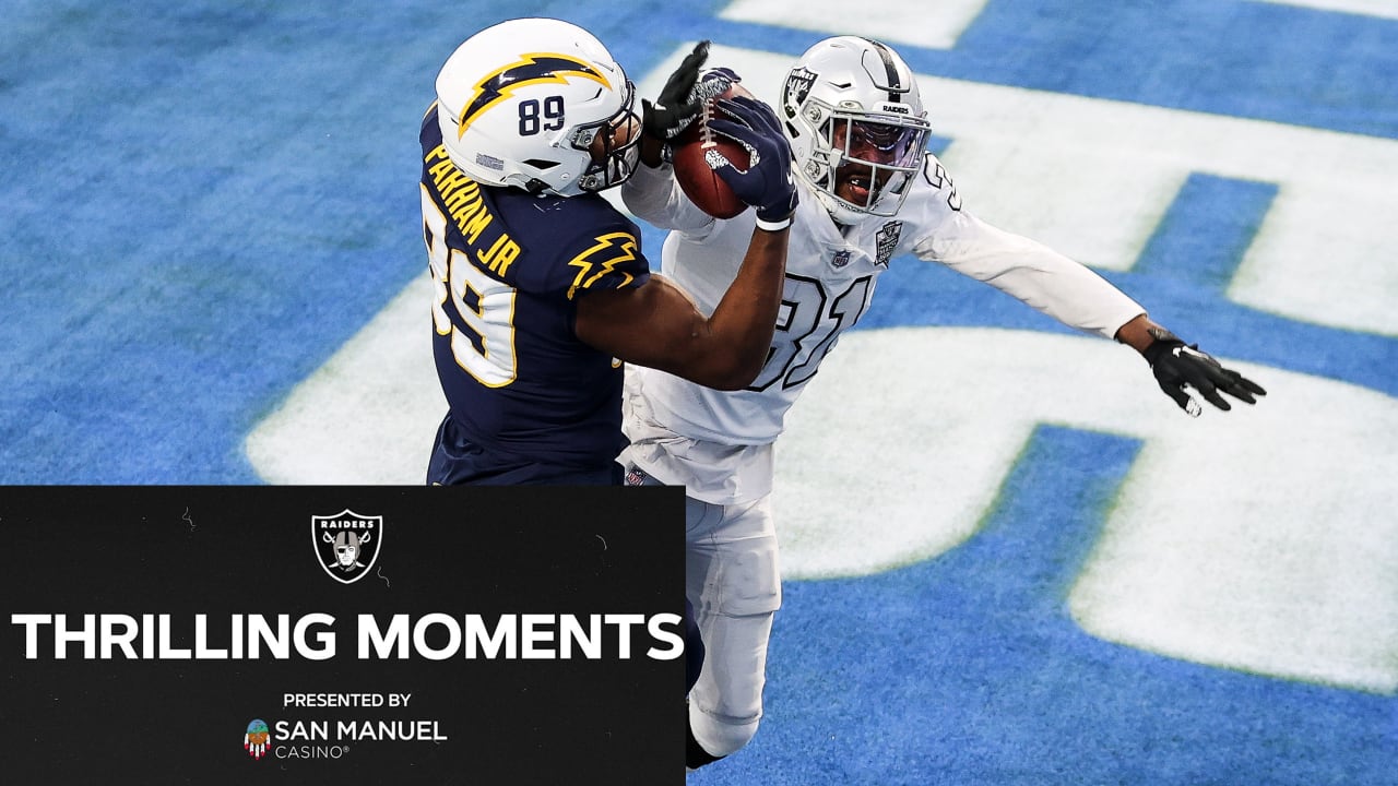 Los Angeles Chargers tight end Donald Parham (89) runs after the