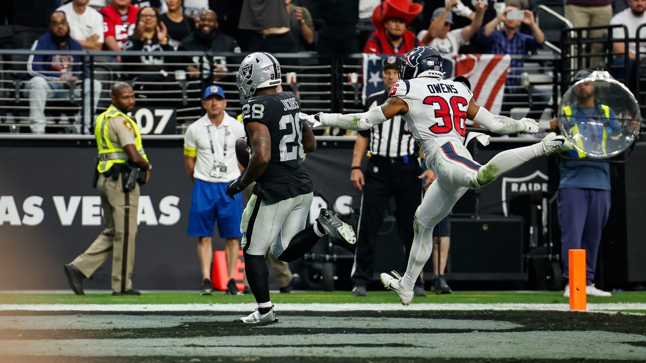 Josh Jacobs shreds Texans defense with 143 yards and 3 TD to give Raiders  their second win