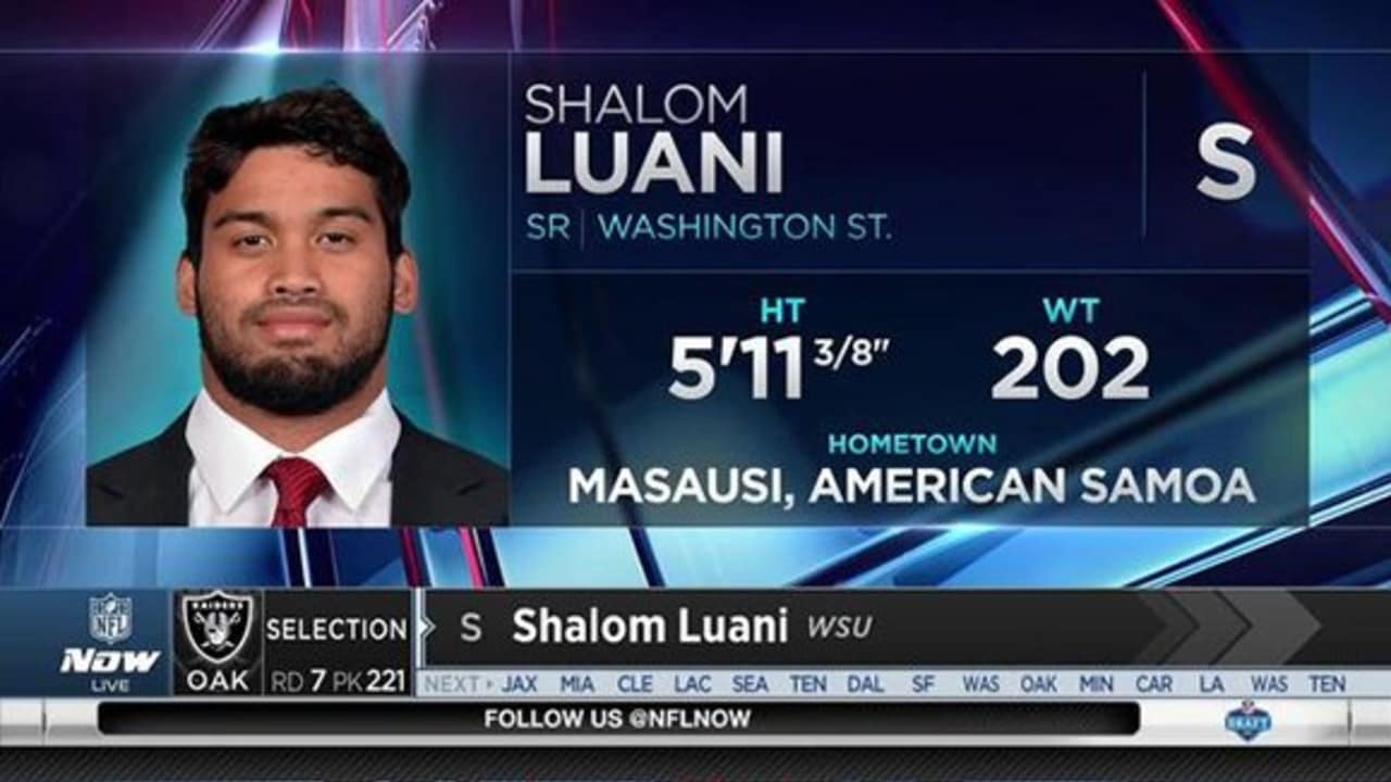 Raiders select Shalom Luani No. 221