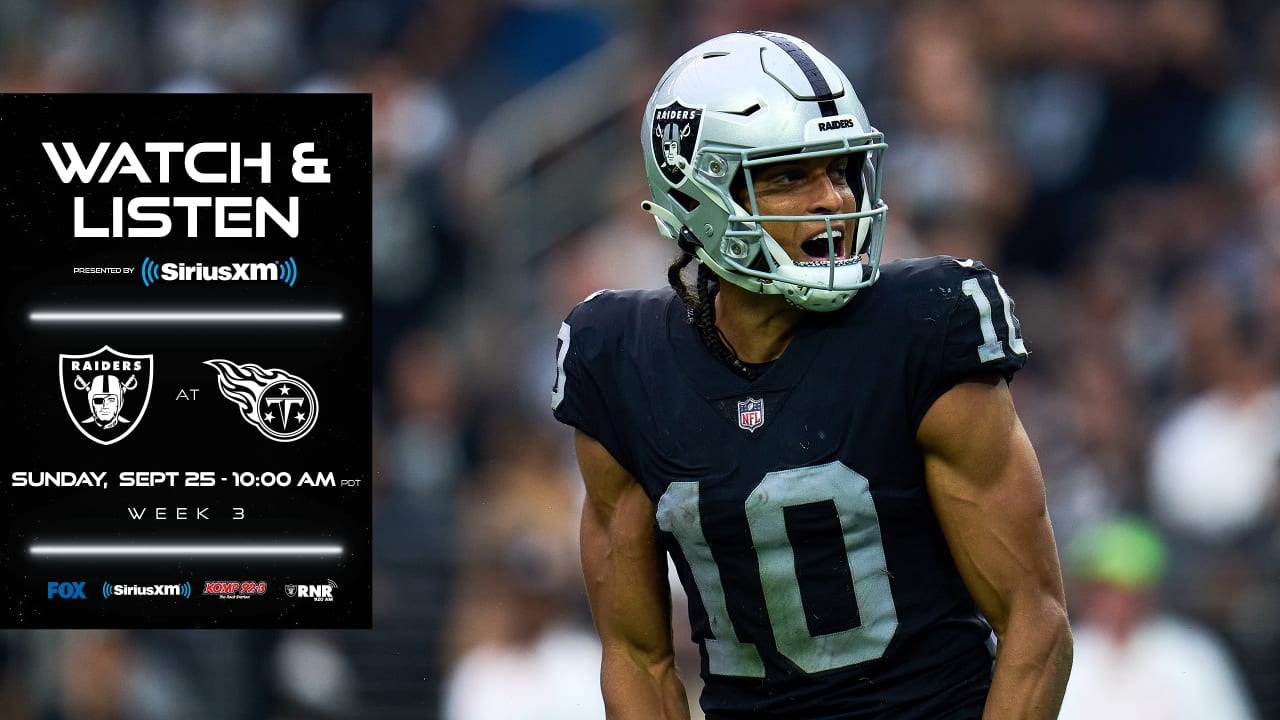 How to watch, listen and livestream Raiders at Titans