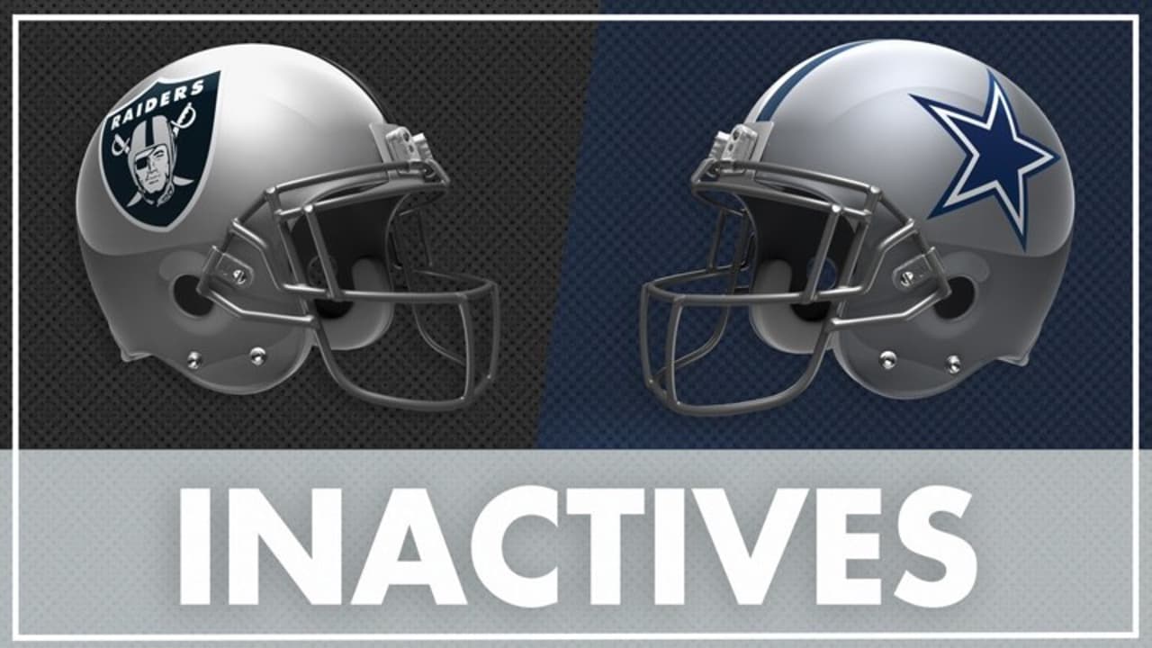 Oakland Raiders Inactives Against Dallas Cowboys