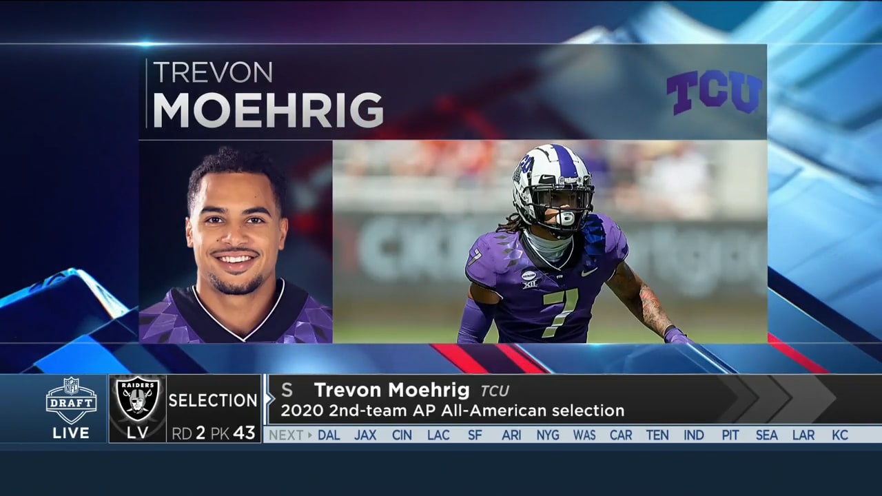 Watch: S Tre'von Moehrig selected No. 43 by Raiders in 2021 draft