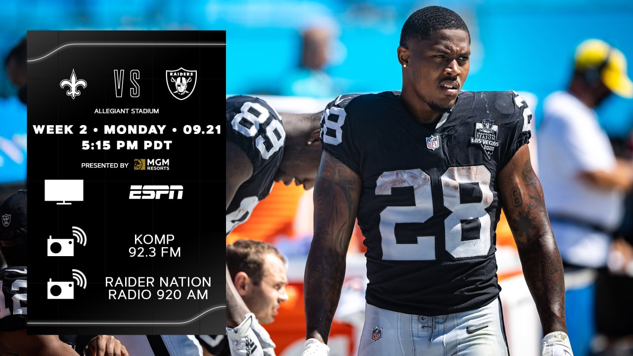 Raiders vs. Saints: How to watch the Las Vegas Raiders' first home