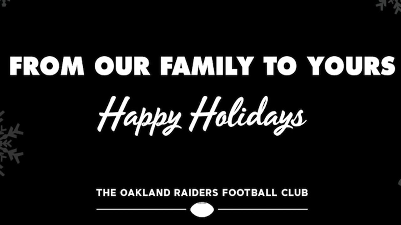 Las Vegas Raiders on X: From our family to yours. Happy Holidays,  #RaiderNation  / X