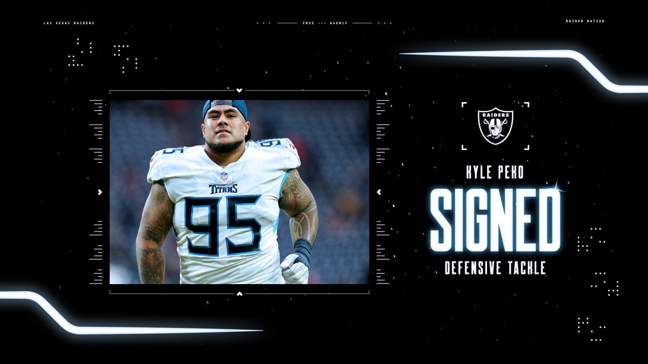 Raiders Signing DT Kyle Peko, Releasing Two Players