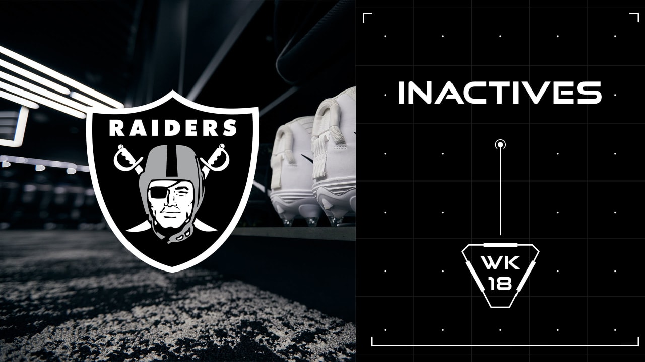 Las Vegas Raiders Week 18 Inactives vs. Kansas City Chiefs