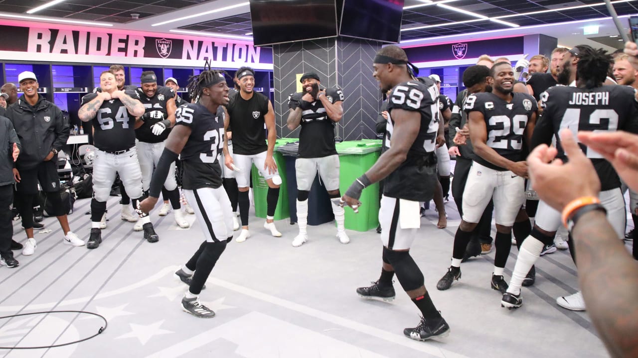 Victory Monday Raiders celebrate win in London
