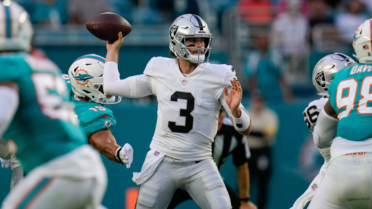 Las Vegas Raiders vs. Miami Dolphins notebook: Is Jarrett Stidham actually  kind of good?