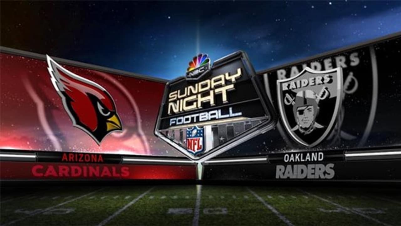 Raiders to Host Cardinals on Sunday Night Football
