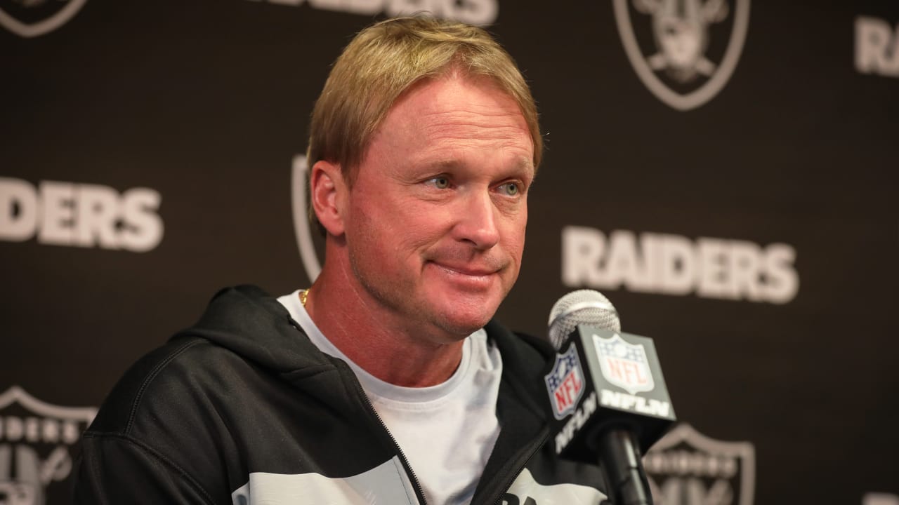 Jon Gruden discusses Sunday's win during Monday press conference