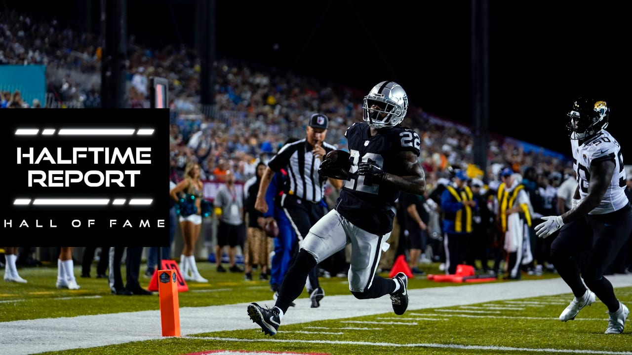 Halftime Report: Raiders backfield getting the job done in Canton